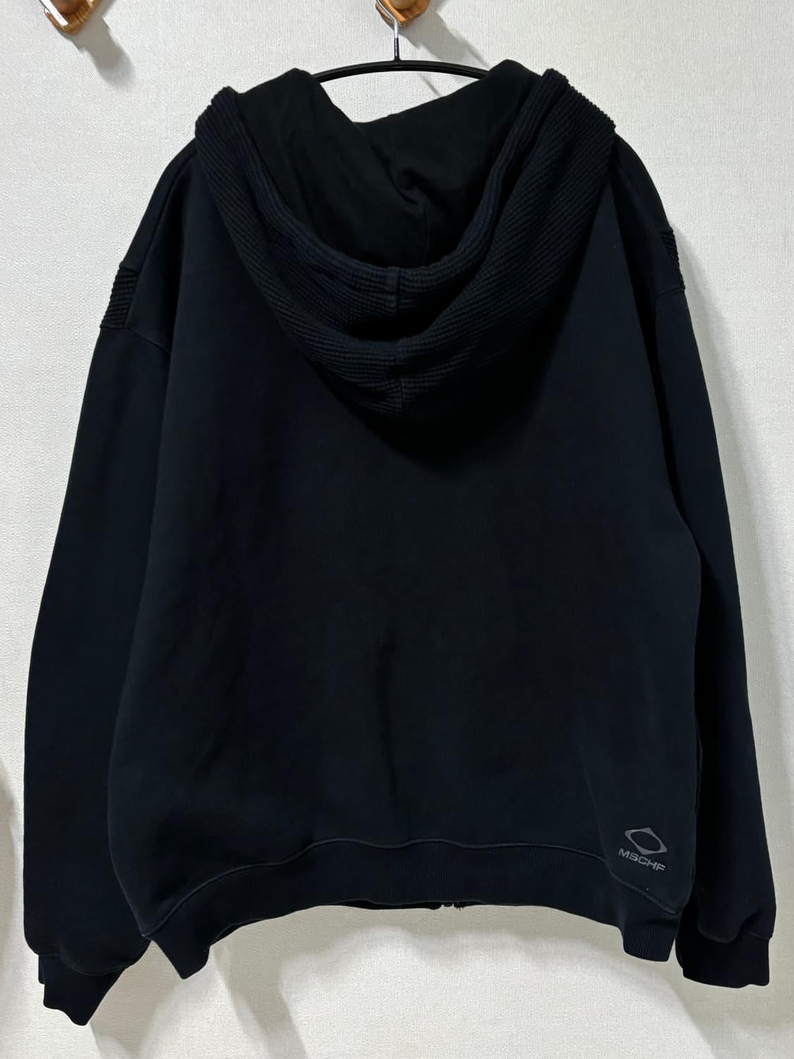 (L) 미스치프 와플 후드집업 블랙 상품이미지5