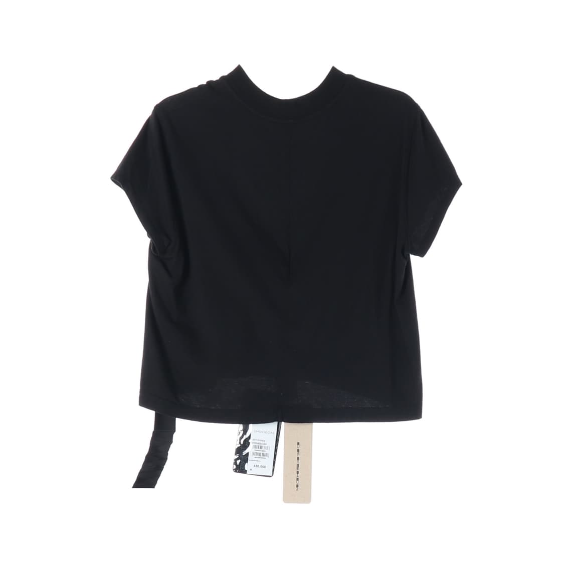 (새상품)[XS]릭 오웬스 블랙 롱 스트랩 반팔 크롭 티셔츠
 상품이미지4