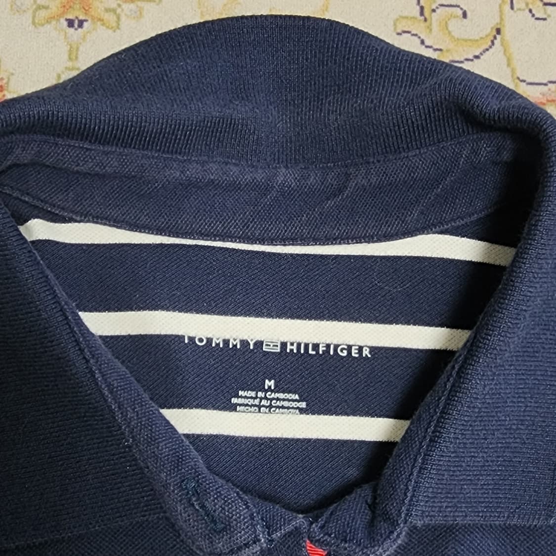 타미힐피거 스트라이프 반팔 카라 원피스 m 상품이미지3