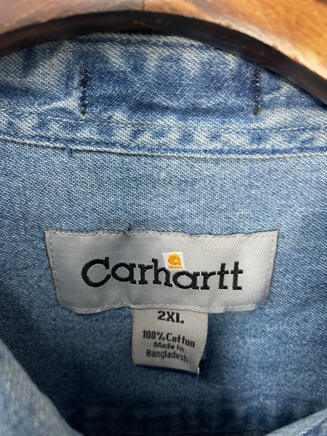 칼하트 포켓로고 데님 셔츠 H2275 상품이미지5