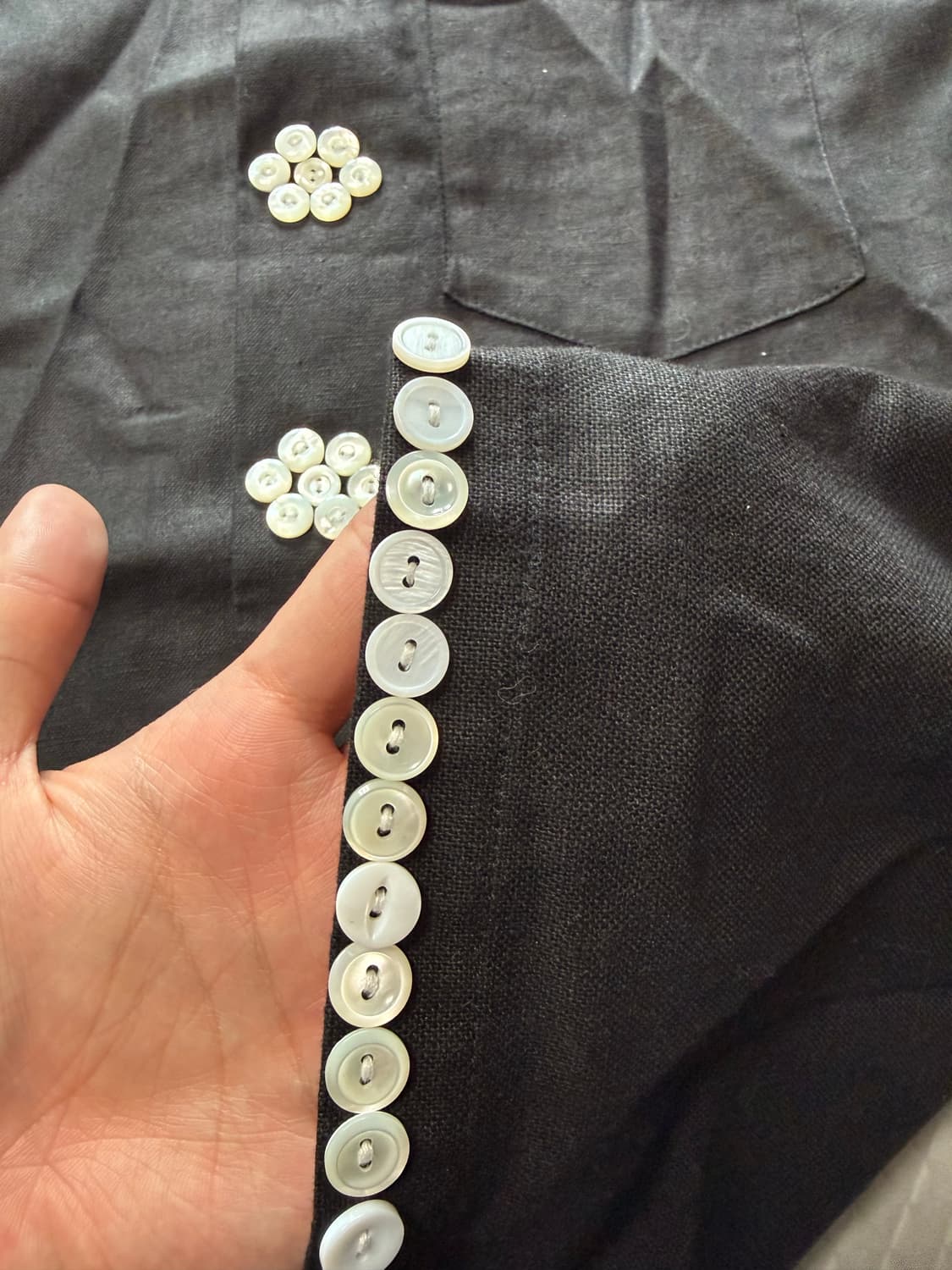 (M/L) BODE 보디 앤틱 펄 버튼 린넨 셔츠 상품이미지3