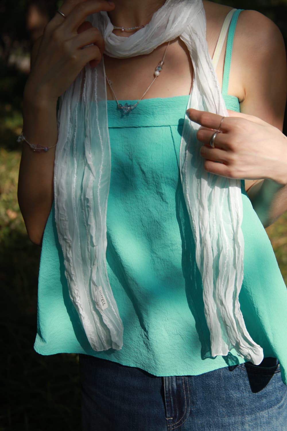Cloudy White Scarf 상품이미지1