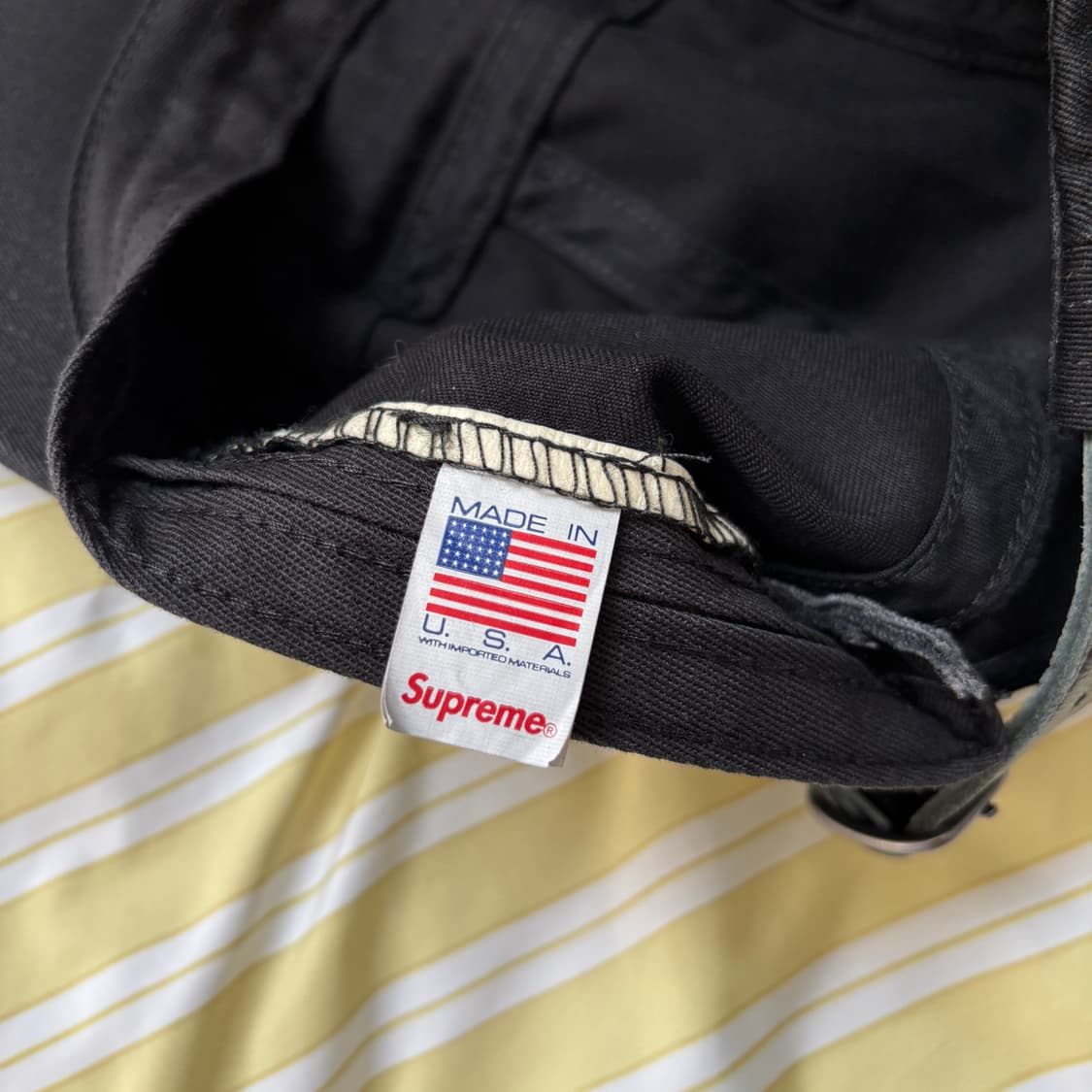 슈프림 워시드 치노 트윌 캠프캡 블랙 상품이미지6