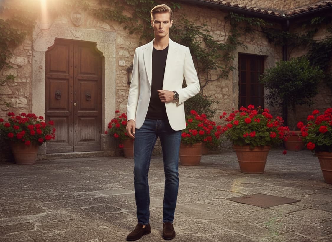 [새상품] 정품 엠포리오 아르마니 화이트 럭셔리 싱글 블레이저 상품이미지9