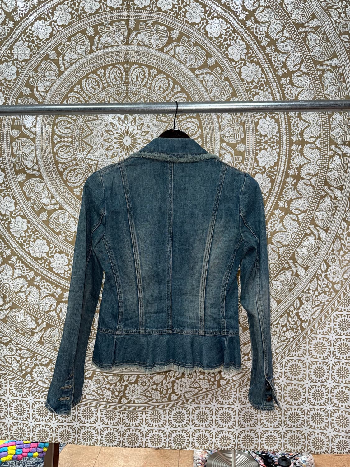 빈티지 여성 원버튼 데님 자켓  상품이미지5