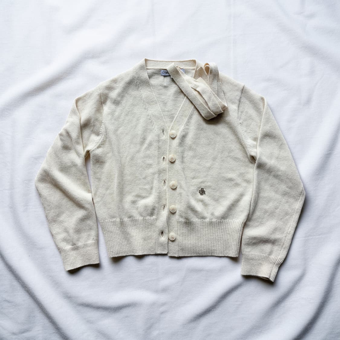 시티브리즈 울 브이넥 스카프 세트 가디건_CREAM 상품이미지7