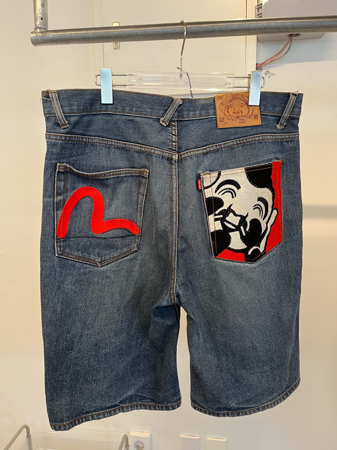 Evisu Patchwork Denim Shorts 상품이미지1