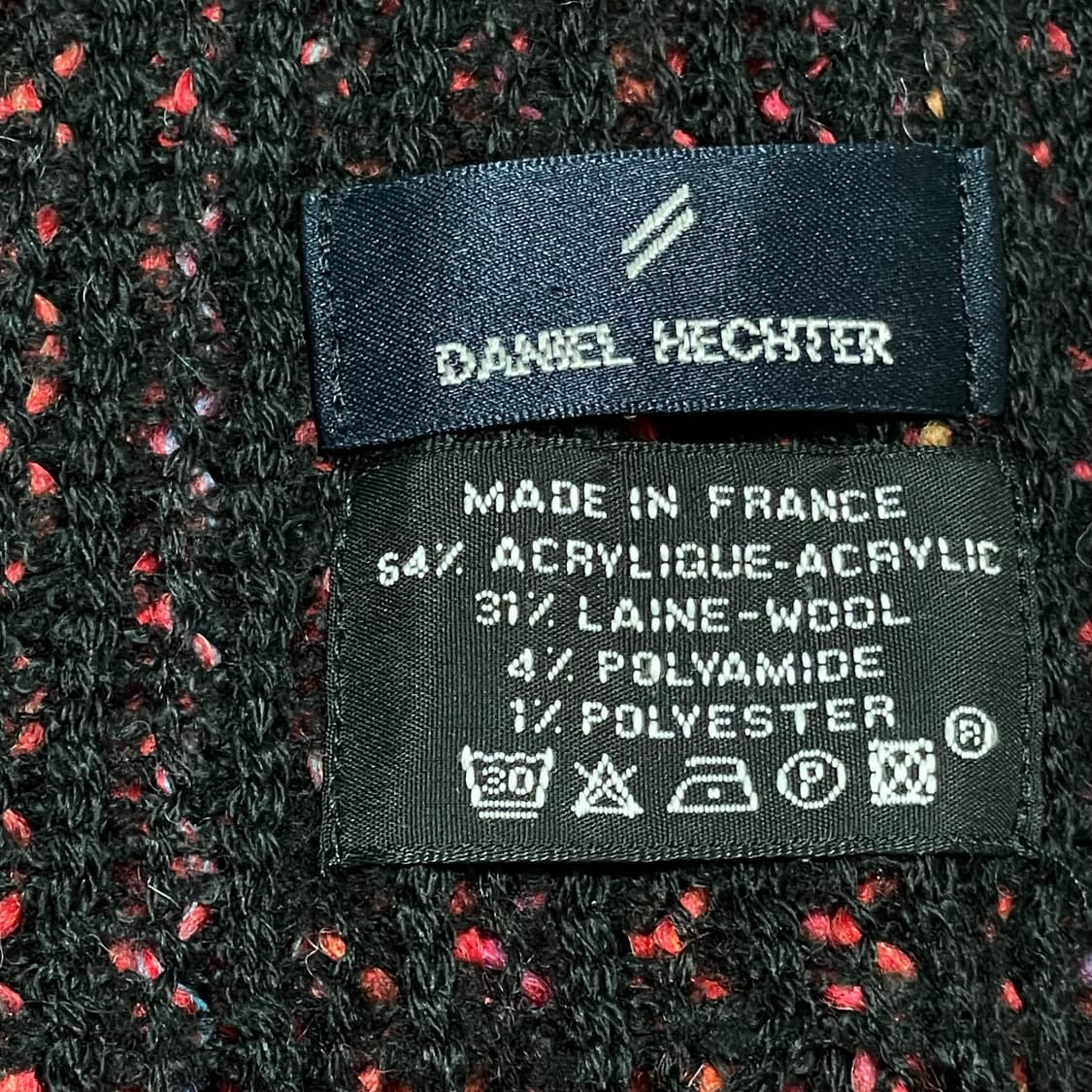 프랑스 빈티지 다니엘 에스떼 울/아크릴 혼방 니트 머플러 상품이미지3