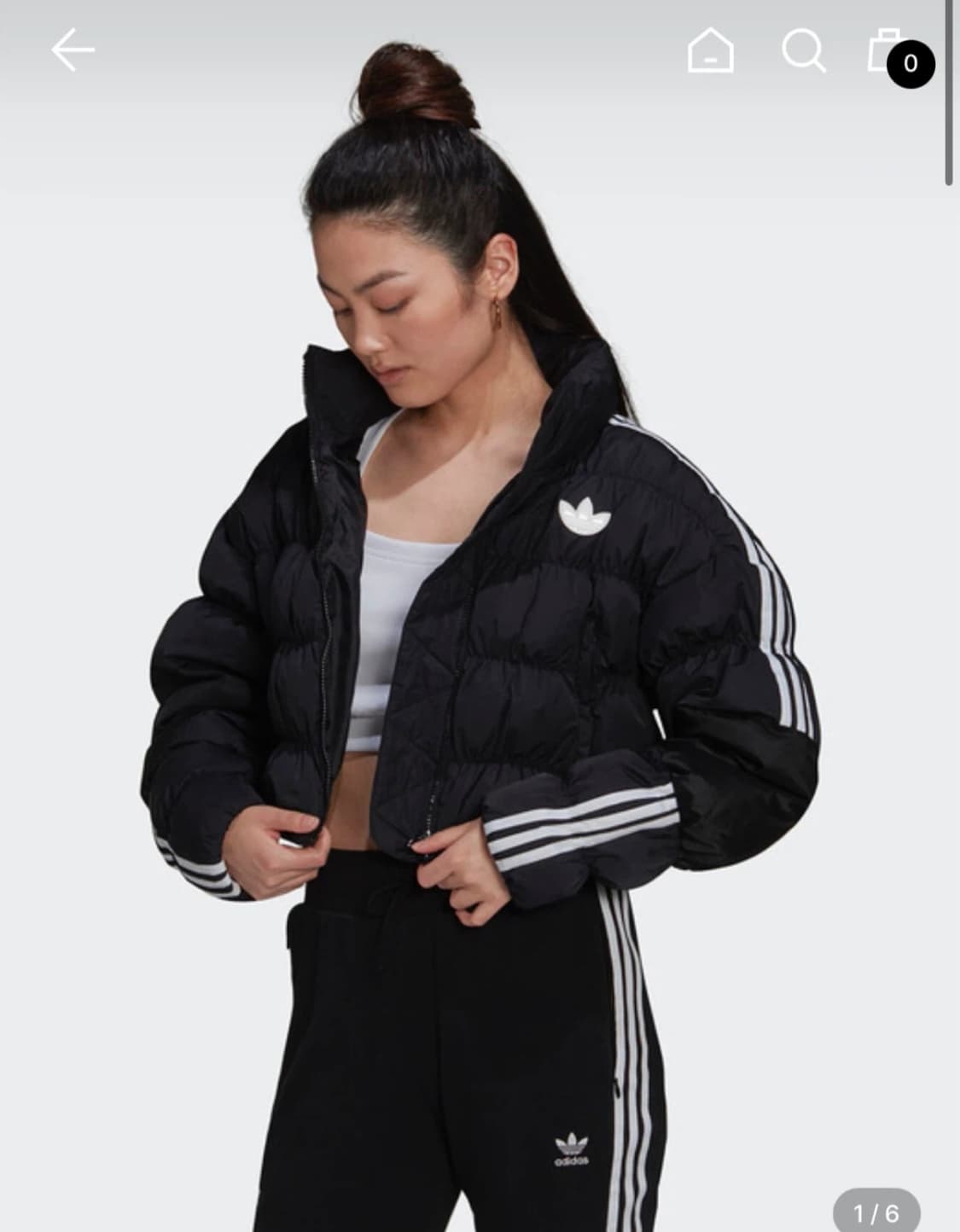 아디다스 여성용 크롭 푸퍼 패딩 상품이미지3