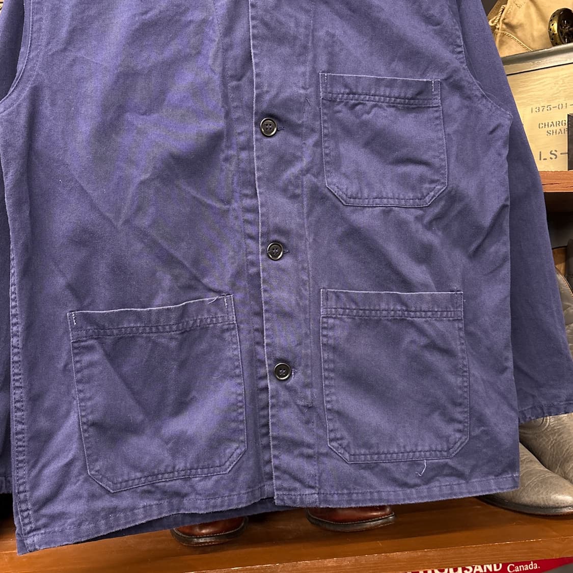 90s 숏카라 프렌치워크자켓 / 초어자켓 이태리생산 N975 상품이미지4