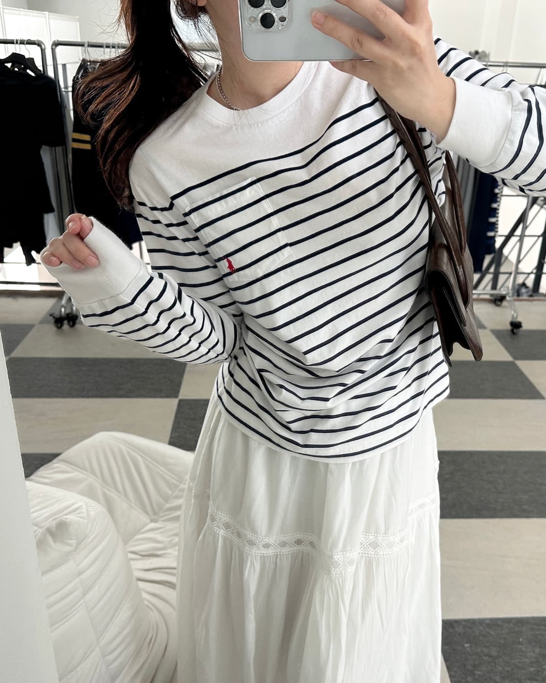 폴로 랄프로렌 스트라이프 포켓 롱슬리브  상품이미지1