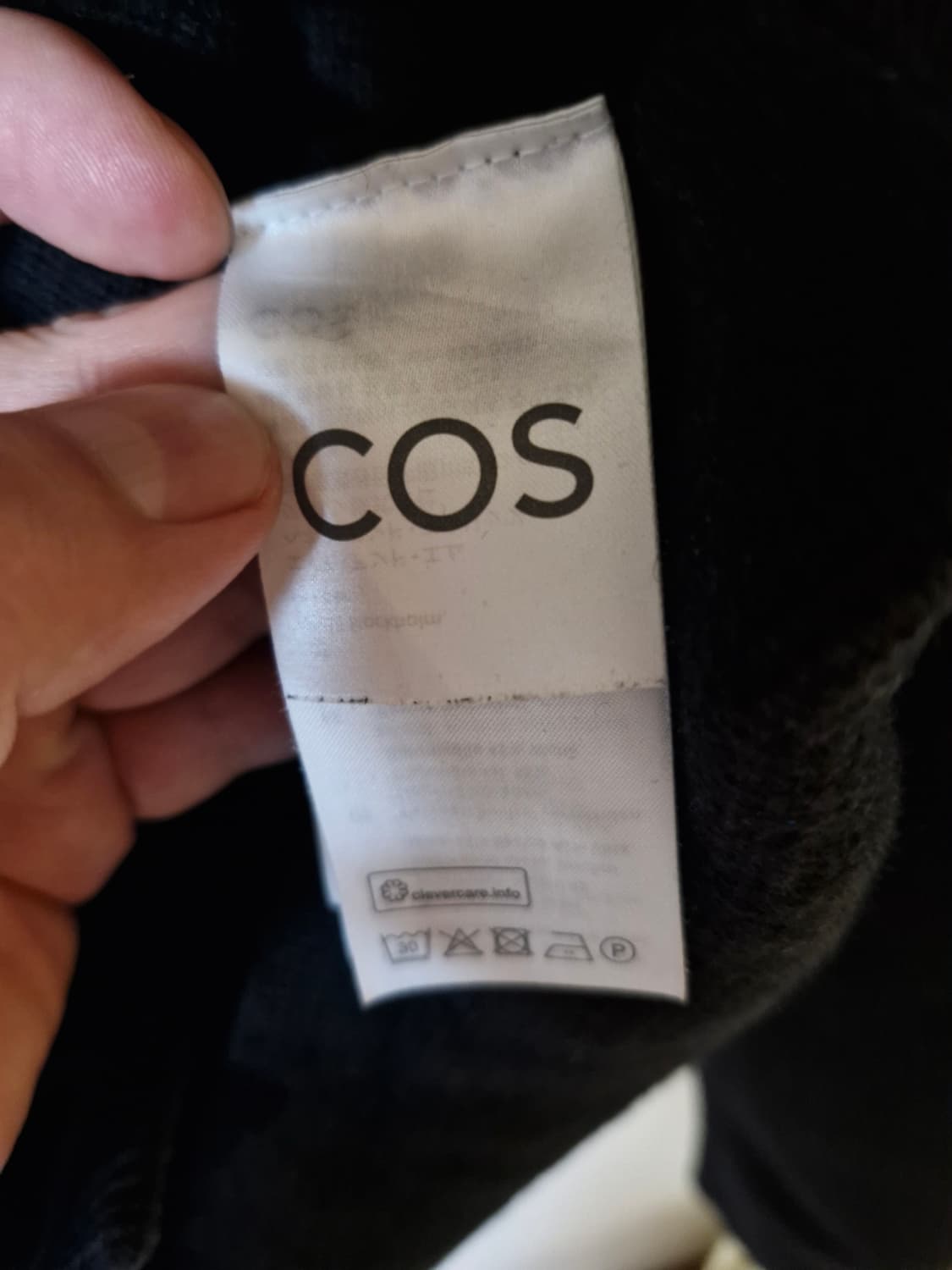 COS 레귤러 핏 가디건 블랙 XL 상품이미지3