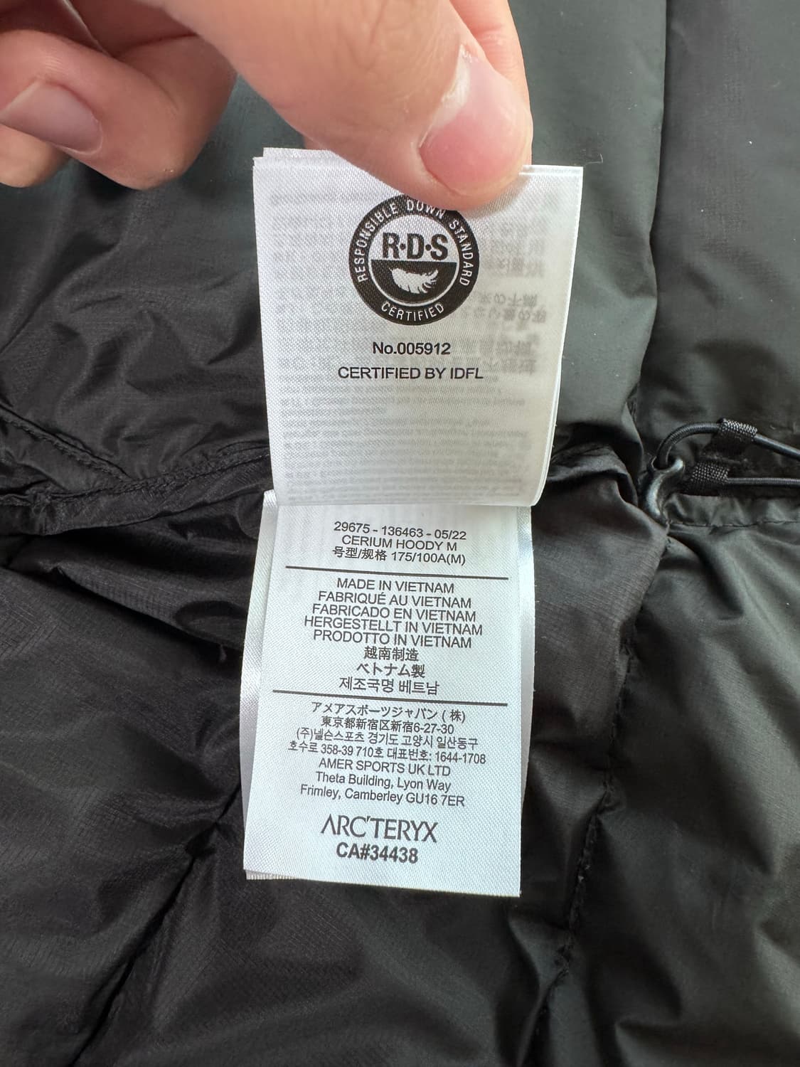 (SS급,택보유) 아크테릭스 세륨 후디 블랙 상품이미지9