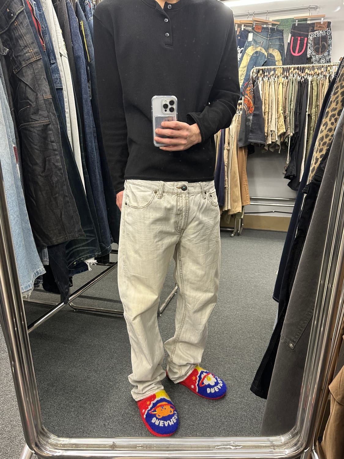 35) 재패니즈 빈티지 웨스턴 크림 데님팬츠 상품이미지2