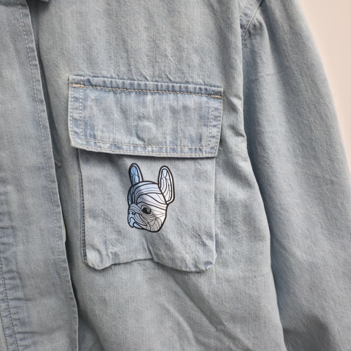 [free] 새상품 라이프워크 데님 크롭 자켓 상품이미지5