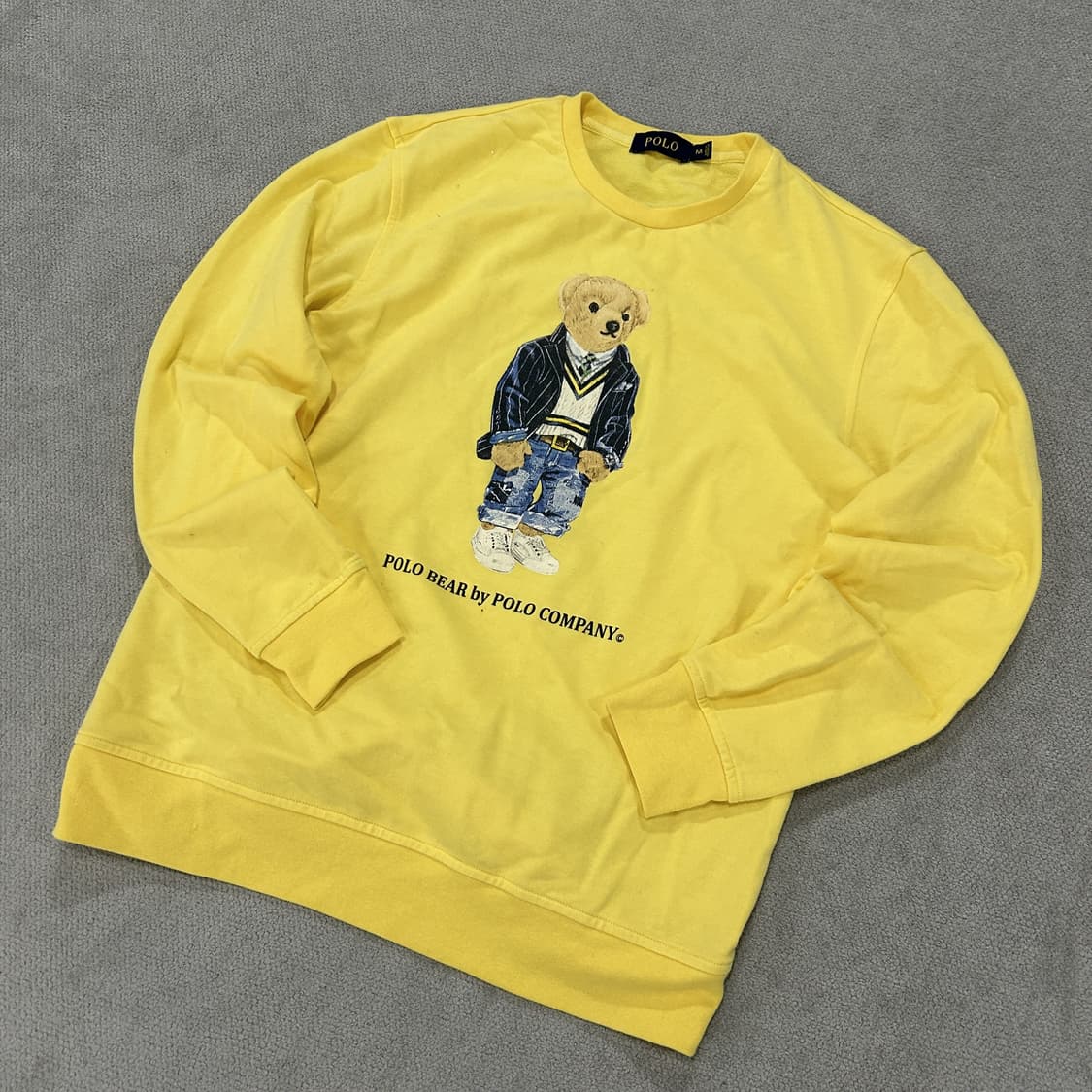 폴로 랄프로렌 옐로우 폴로베어 맨투맨 s 상품이미지1