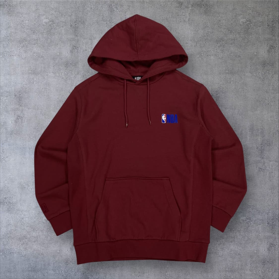 NBA 버건디 컬러 스몰 로고 후드티 상품이미지1