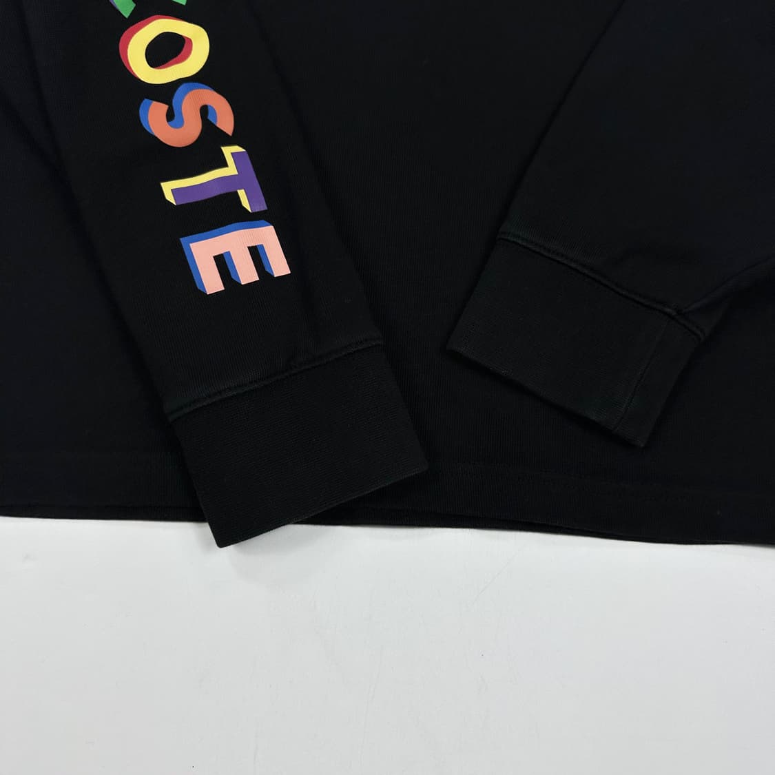 라코스테 크록 블랙 롱슬리브 맨투맨 (M) 상품이미지5