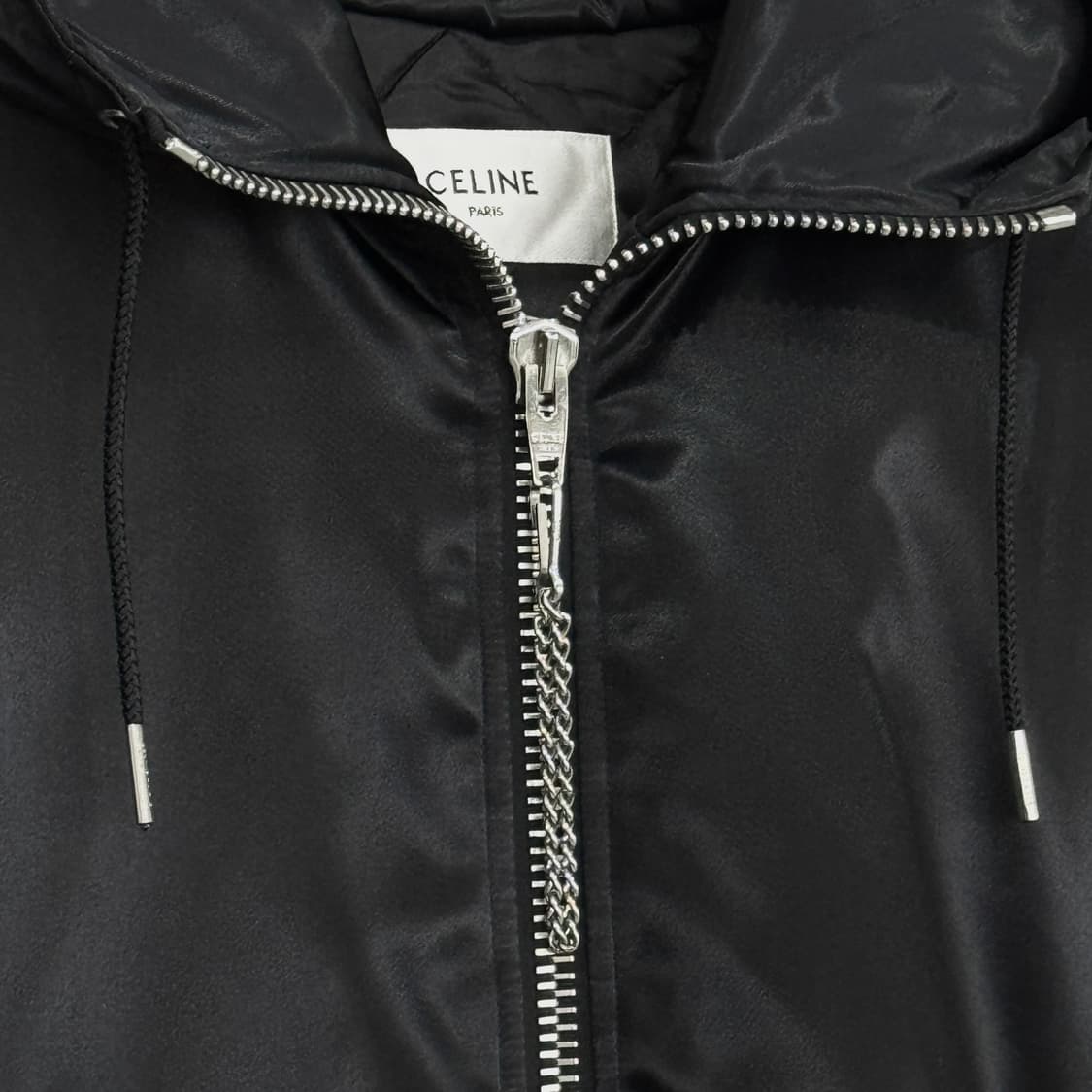 [정품] 24FW 셀린느 백로고 후드 봄버 새틴 (46size) 상품이미지3