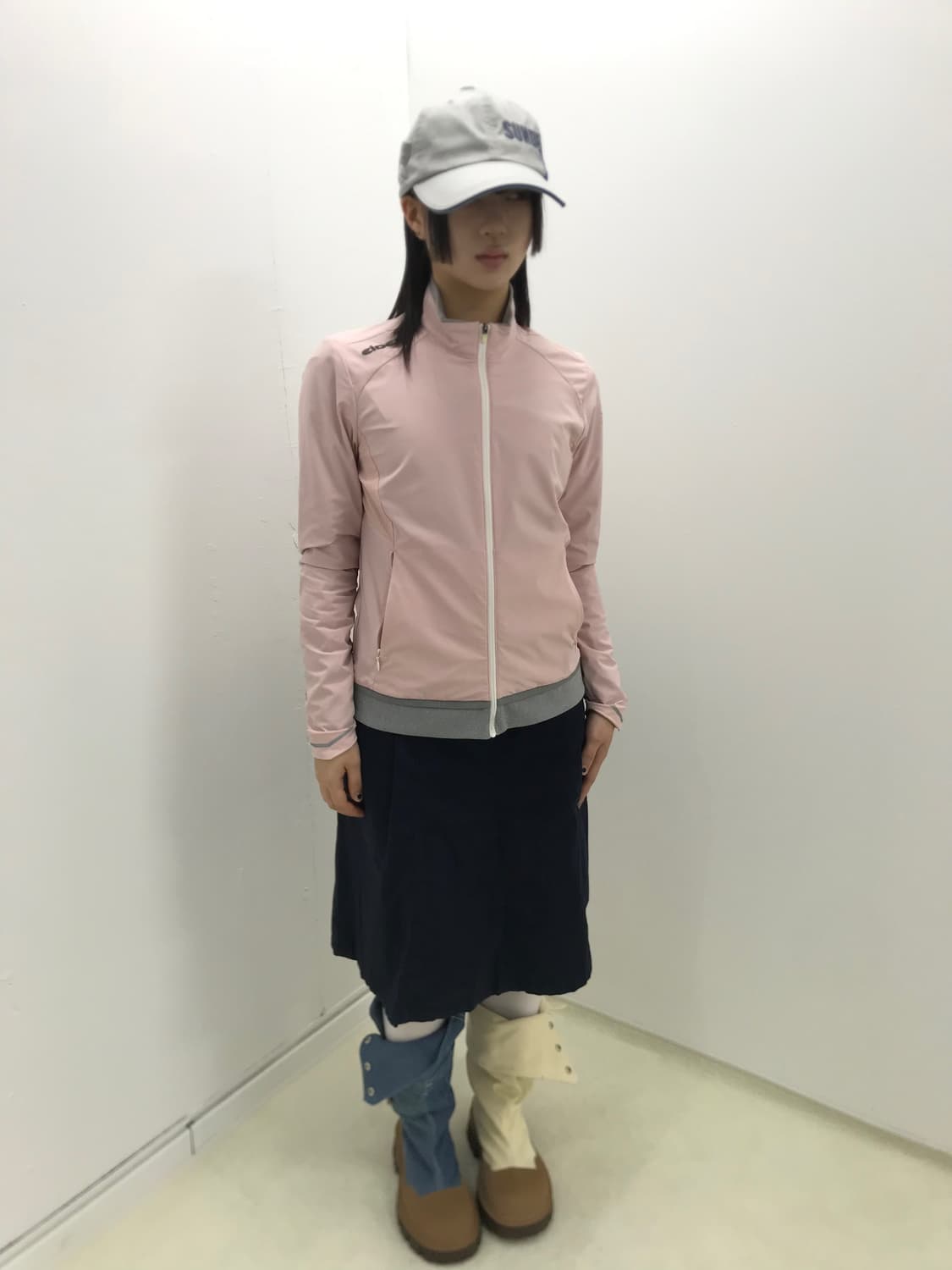 Eider baby pink&grey mix jersey zip-up 상품이미지6
