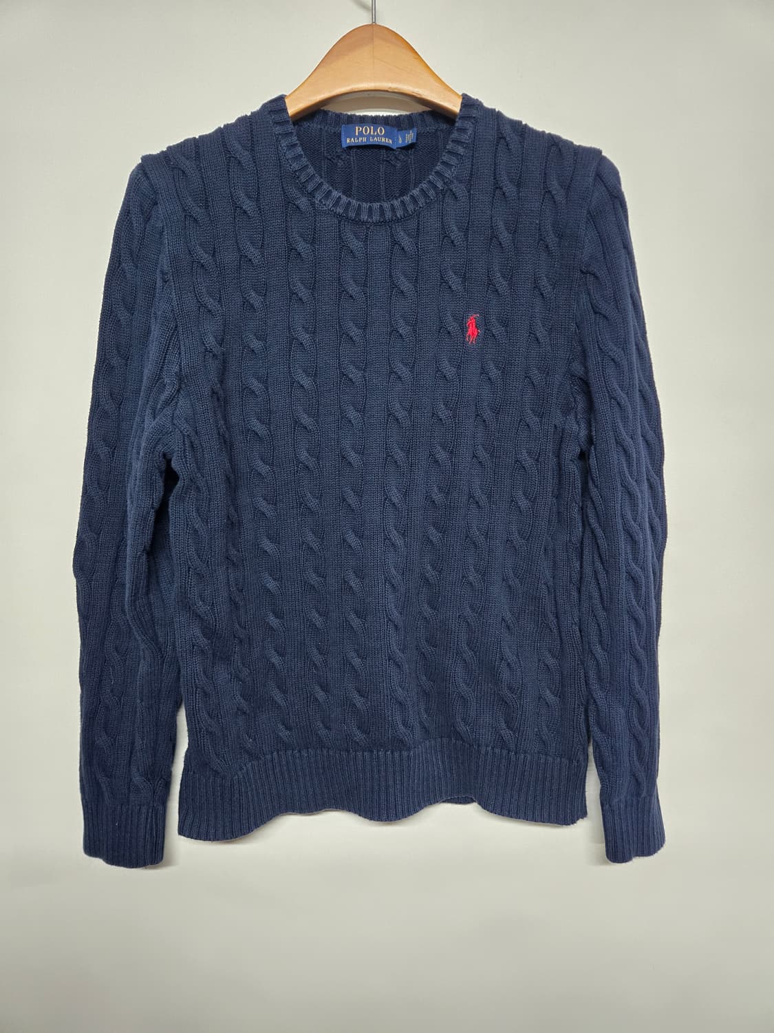 폴로 랄프로렌 꽈배기 니트 L 네이비 상품이미지1