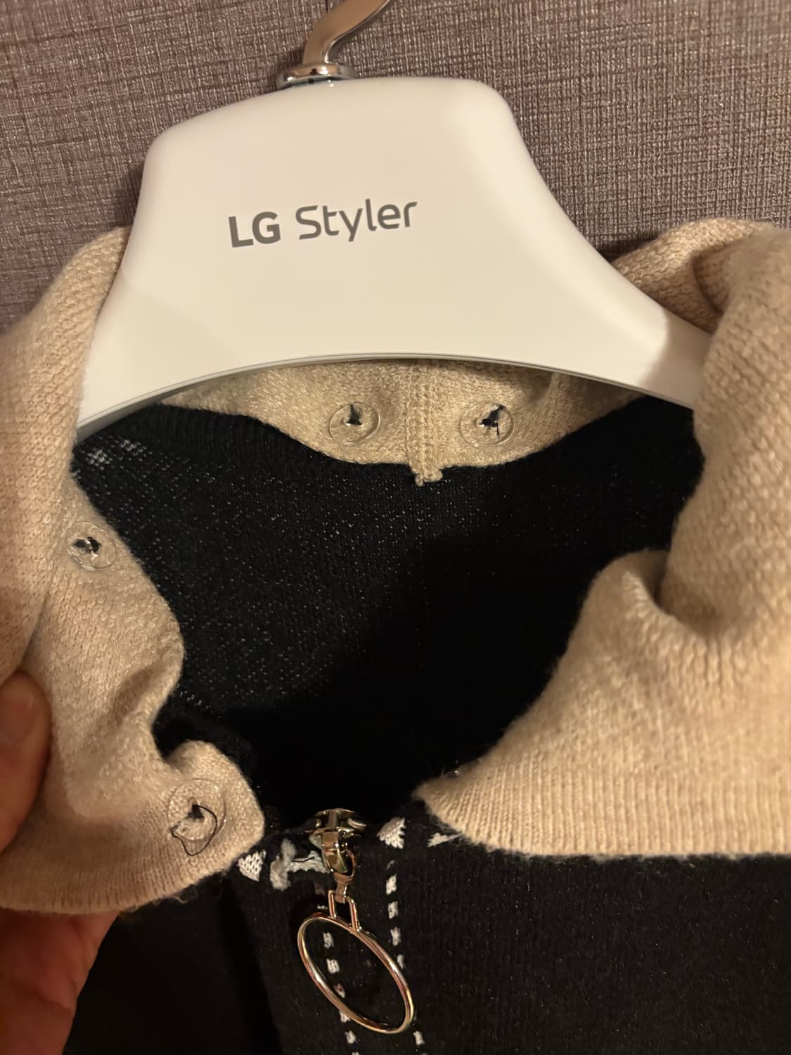 블랙 니트 후드 집업 가디건 Japan 상품이미지2