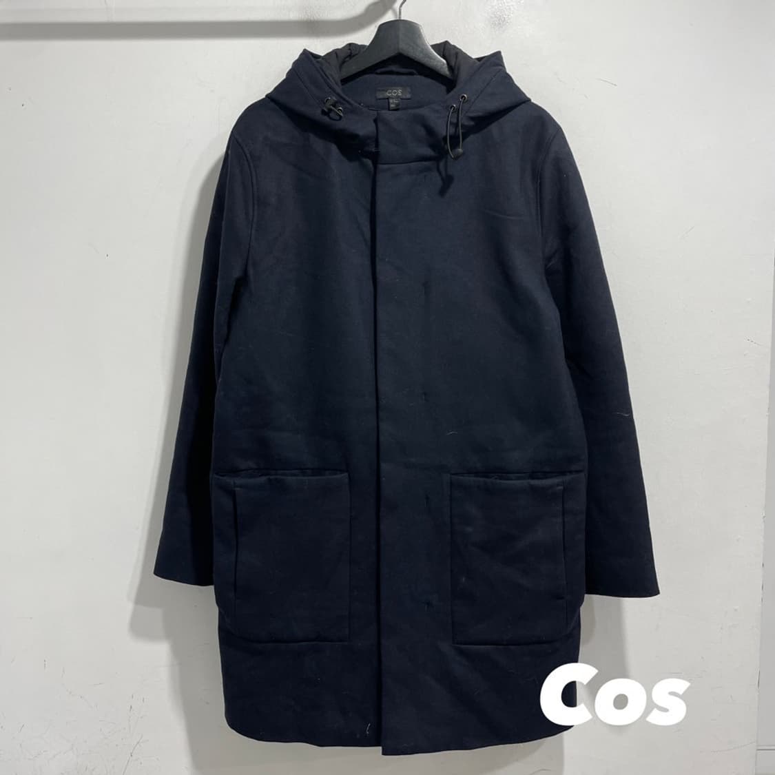 코스 캐시미어 미니멀 후드 코트 상품이미지1