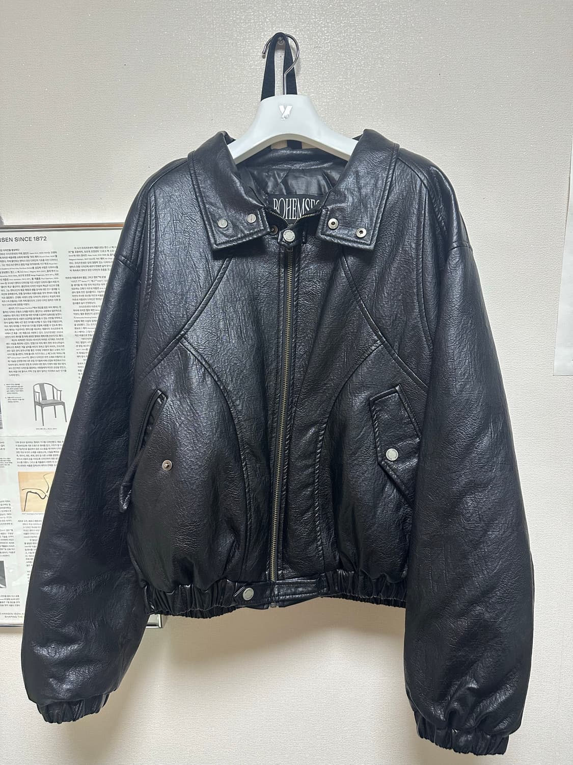 보헤미안서울 하이넥 모토자켓 오버핏 상품이미지3