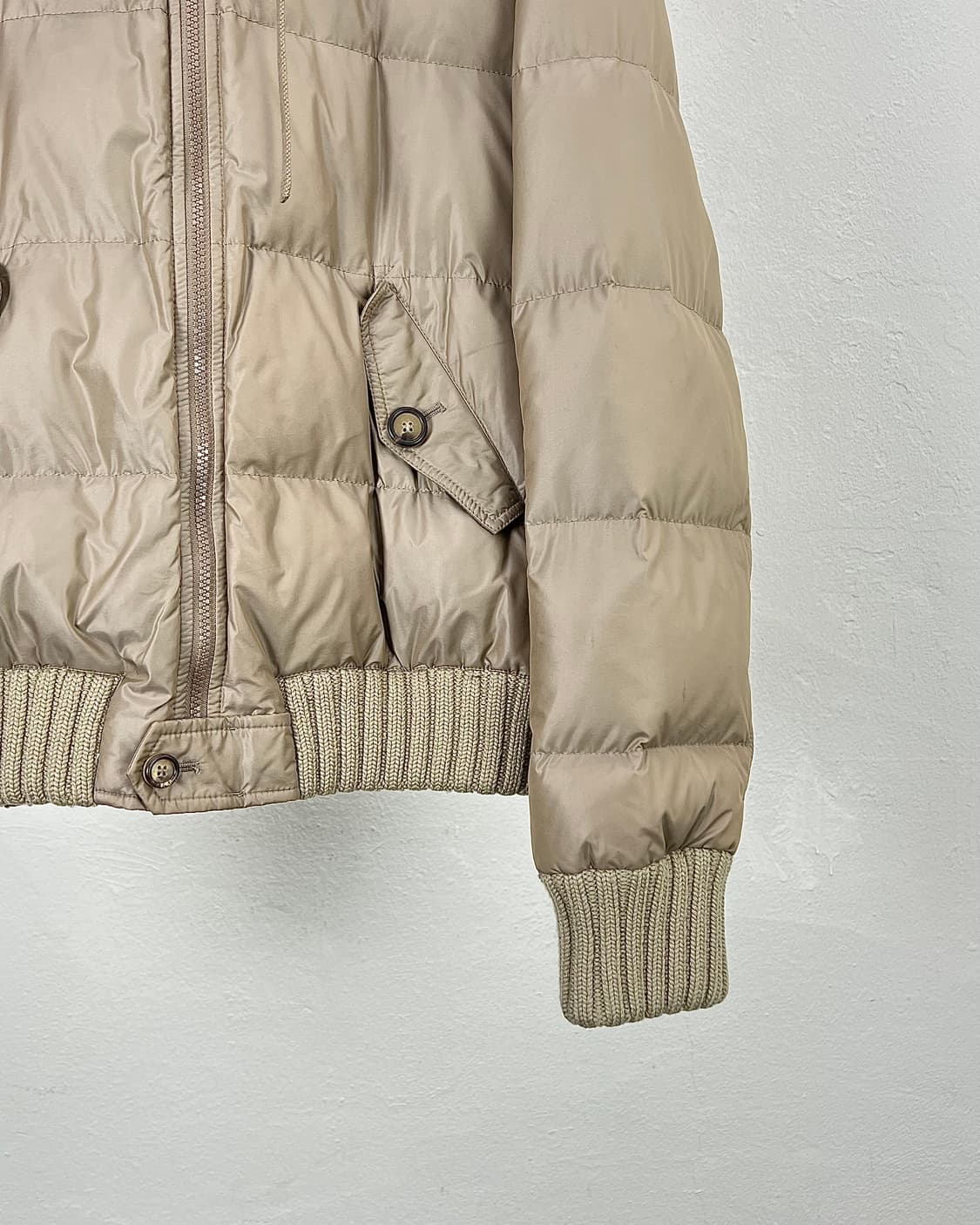 돌체앤가바나 라이트 브라운 더플 넥 하운드 푸퍼 구스 다운 자켓 상품이미지5