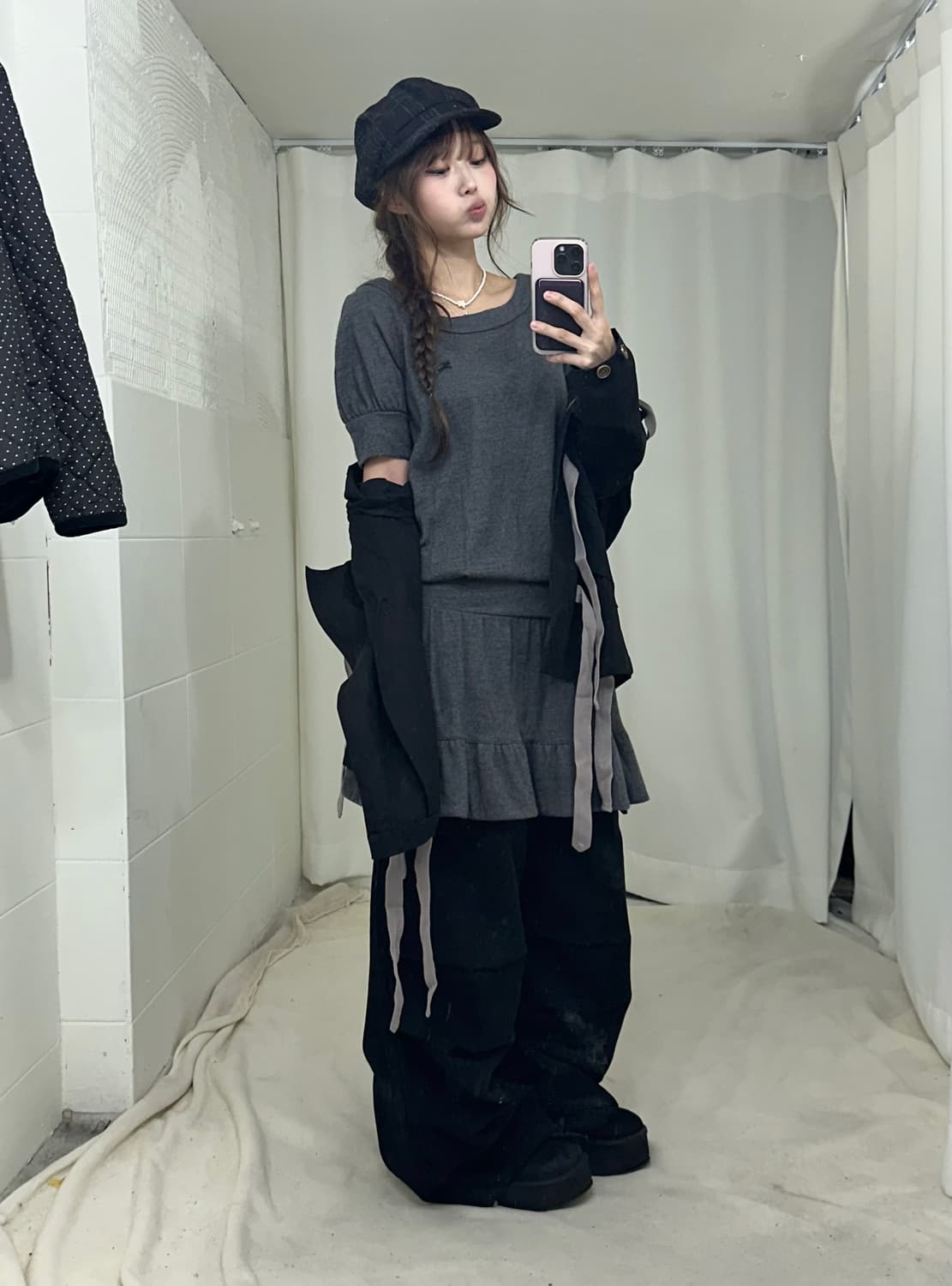 버버리 원피스 데일리 도트 리본 러힙 코디세트 상품이미지4