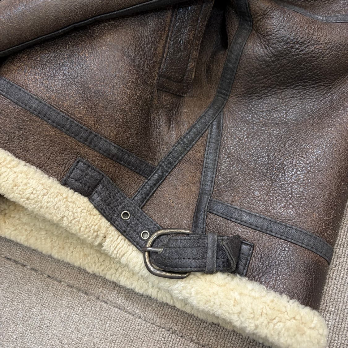 vintage B-3 레더 무스탕 상품이미지7