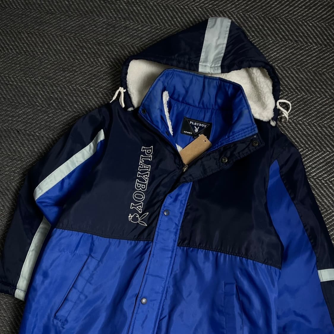 90s 플레이보이 빅로고 벤치코트 돕바 롱 점퍼o 5063 상품이미지2