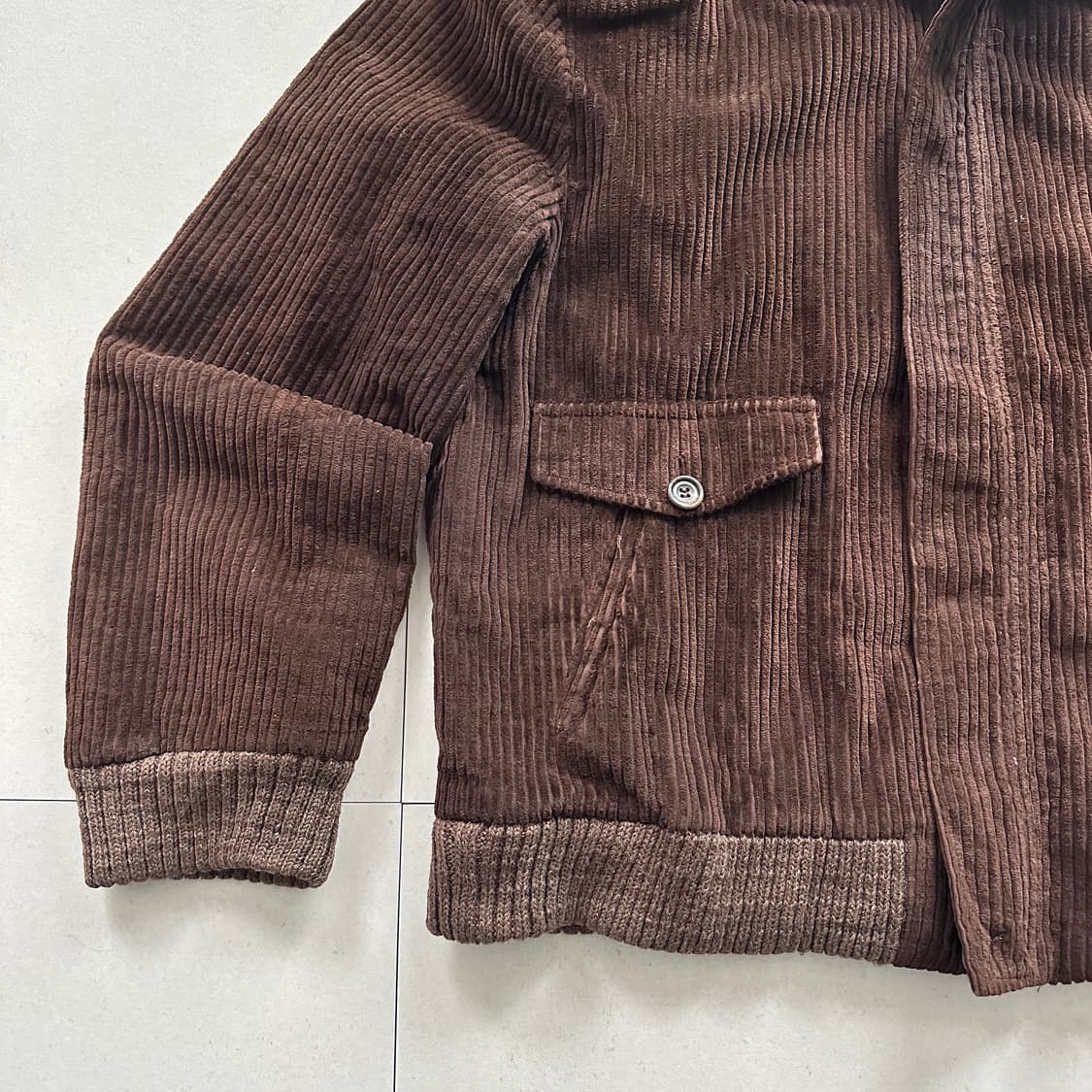 80s 프랑스 생산 프렌치 워크 해비 코듀로이 봄버 블루종 자켓 105  상품이미지4