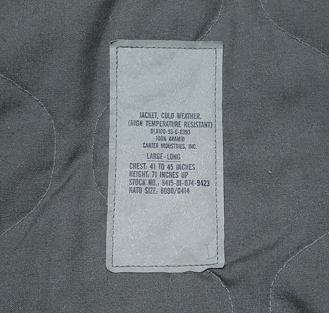 미군 cvc 탱커자켓 92년 아라미드 L (105) 상품이미지7