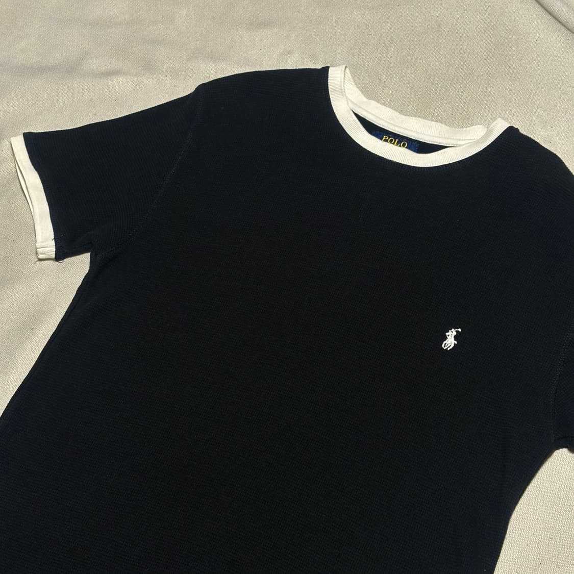 L 폴로랄프로렌 와플 니트 반팔티 상품이미지1