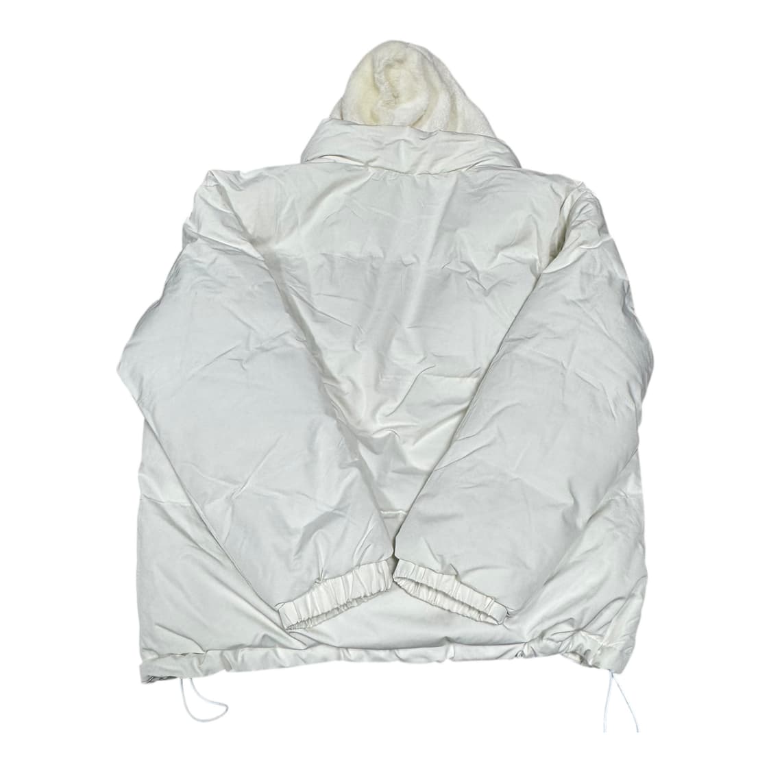 (바배) 양털 후드 화이트 패딩 상품이미지2