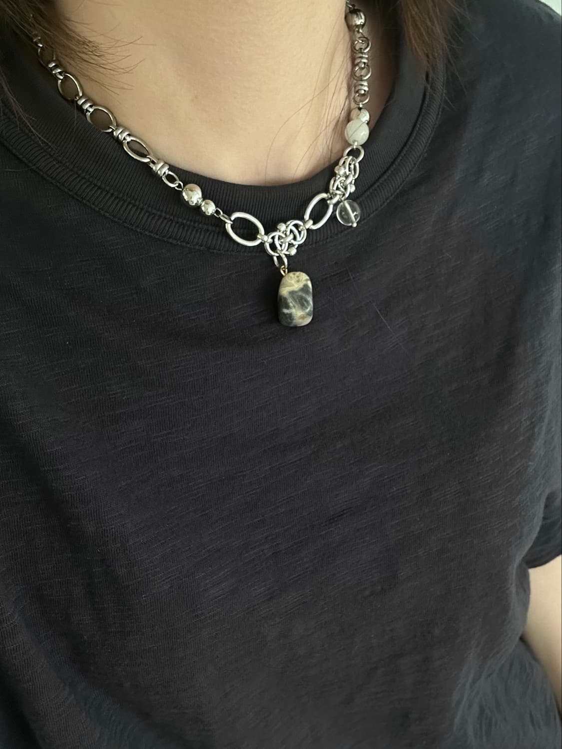 Marble stone necklace 상품이미지2
