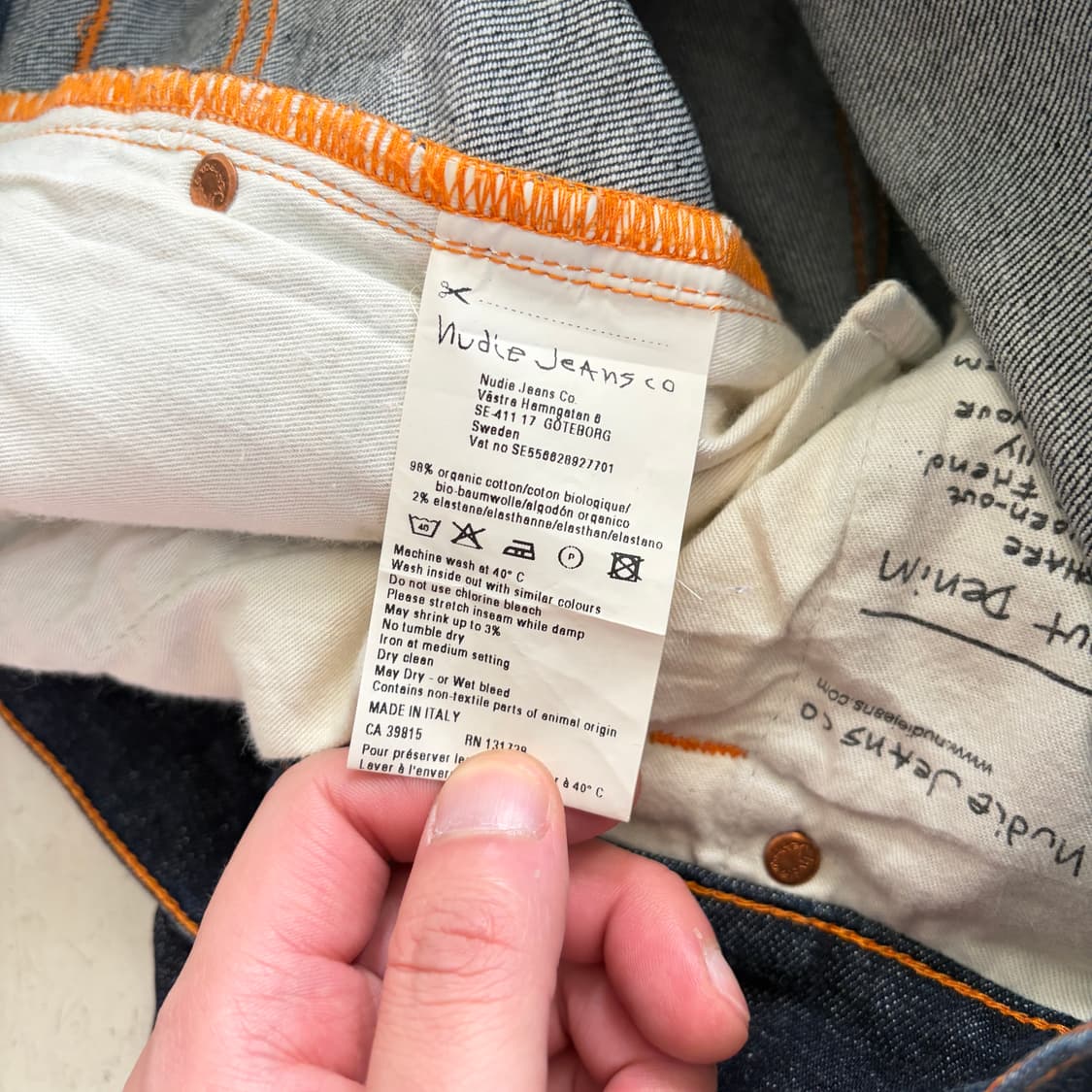 누디진 빈티지 데님팬츠 31x32 상품이미지7