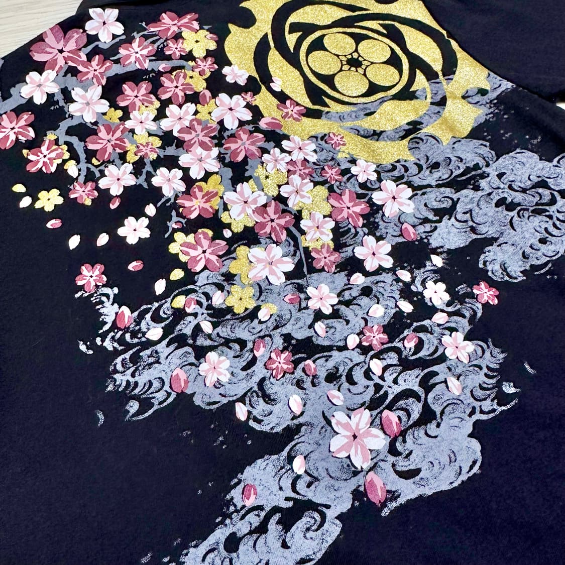 오리엔탈 사쿠라 봉황 자수 카라티셔츠 상품이미지4