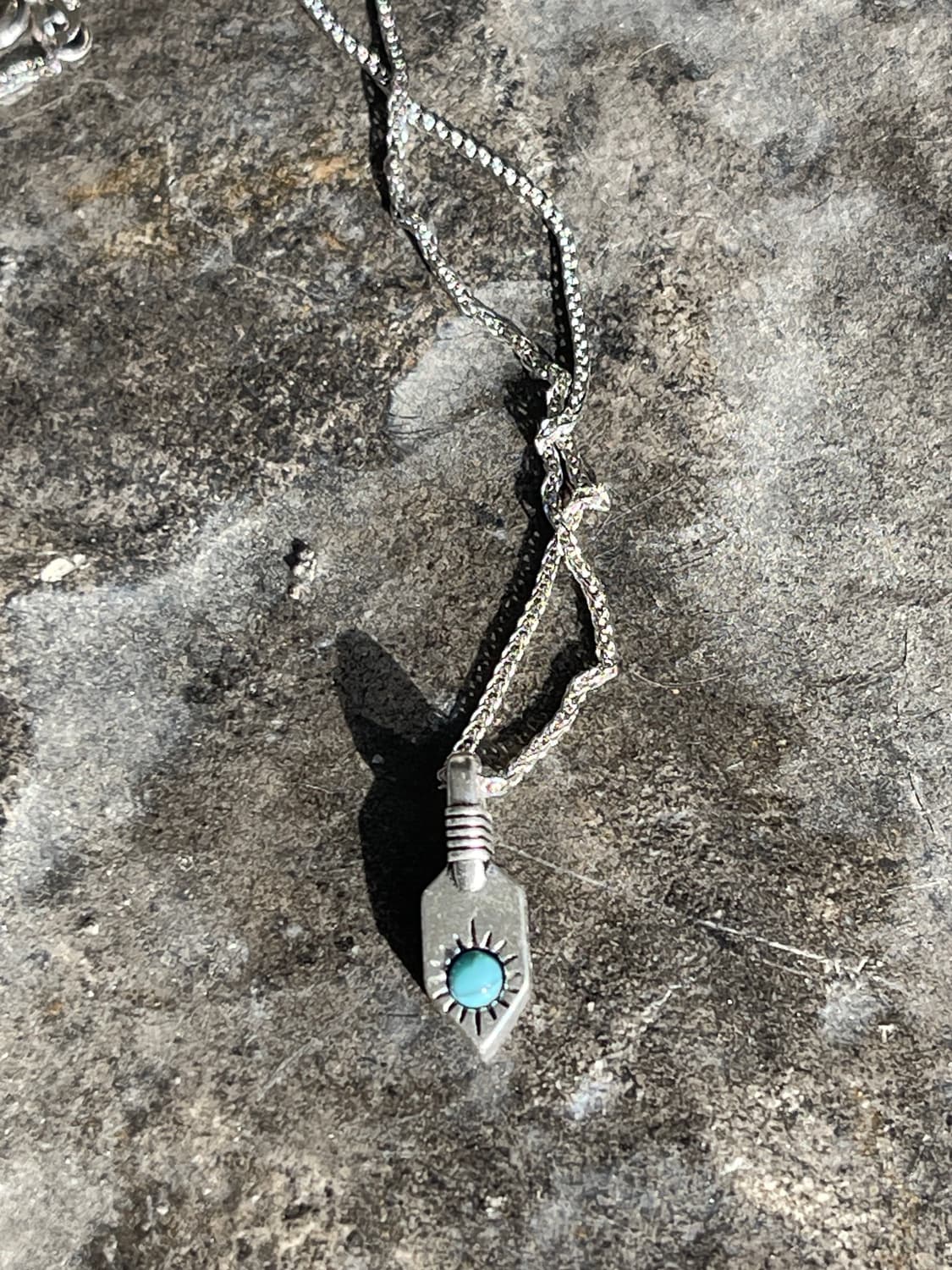 빈티지무드 터키석 미니팬던트 남자목걸이 상품이미지2