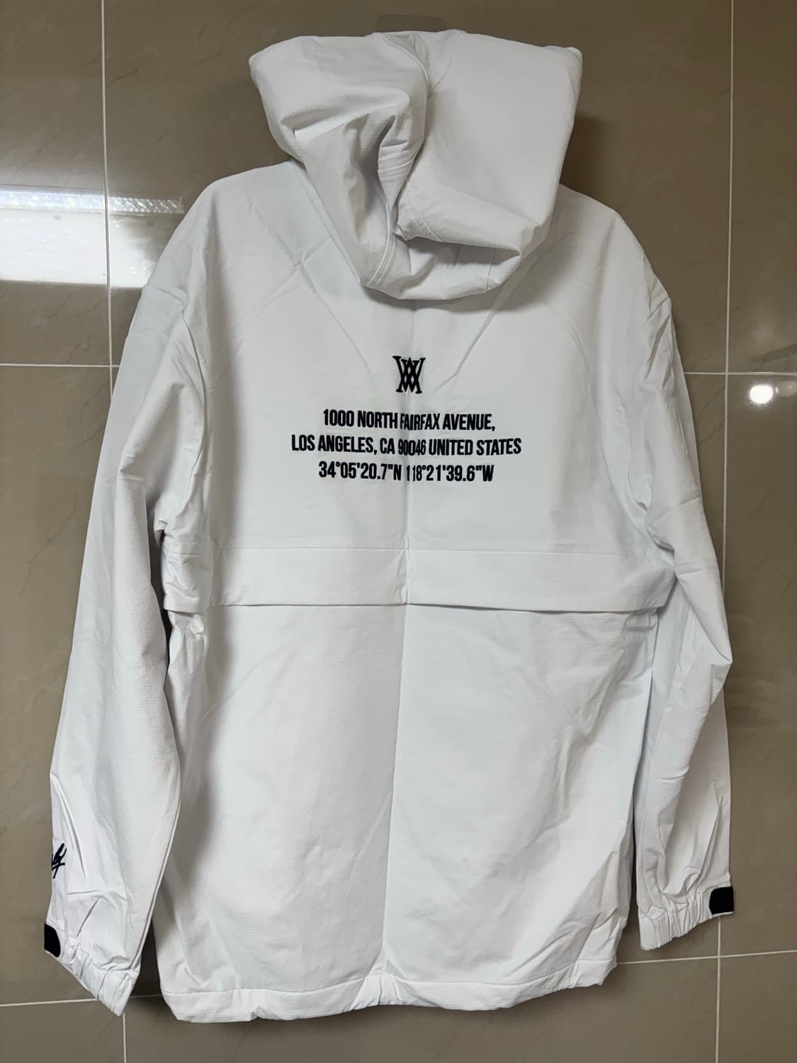 어뉴골프 화이트 아노락 후드티  상품이미지3