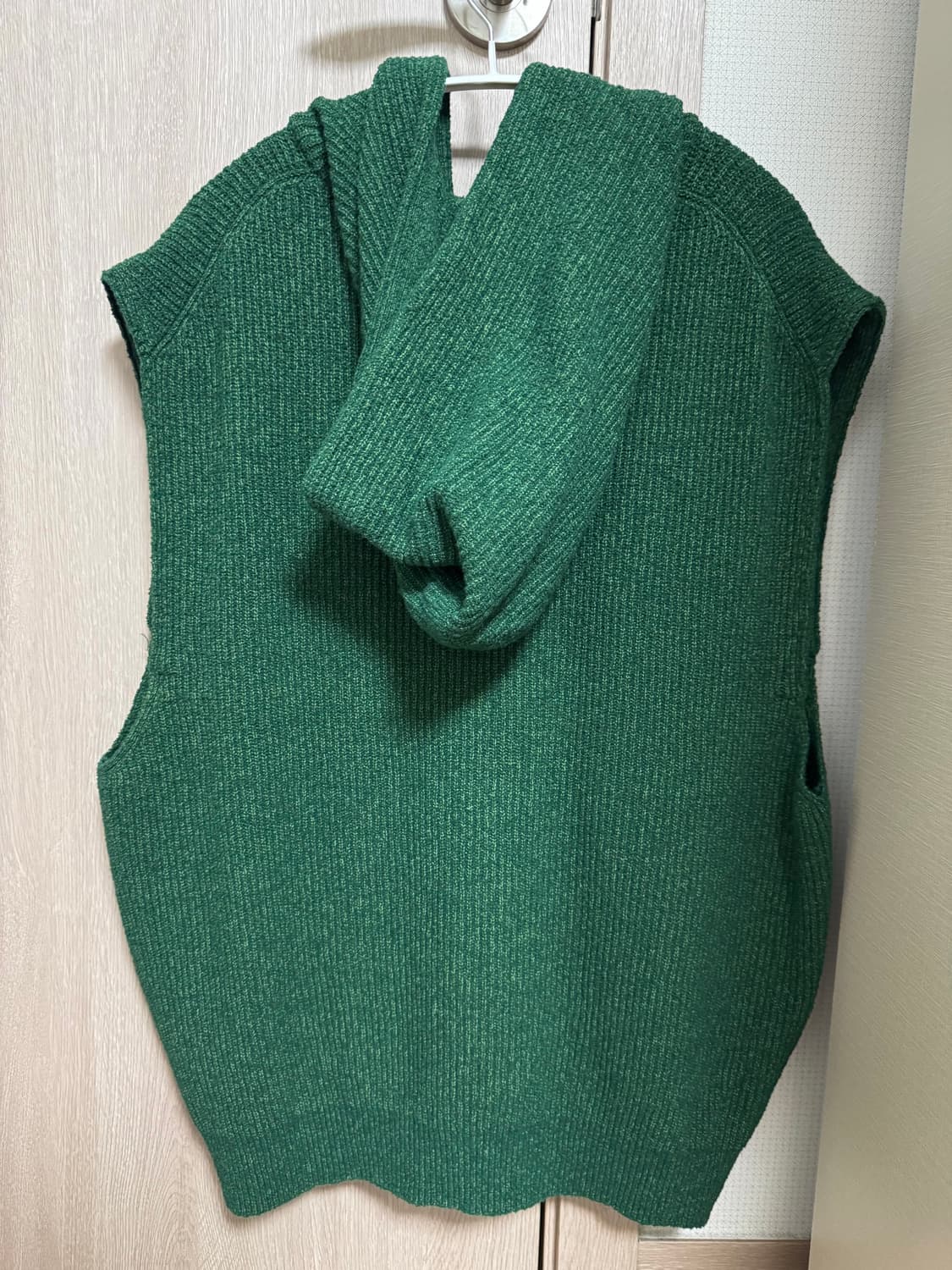 홀리선 아콘 후디 니트 베스트 가디건 그린 M 상품이미지3