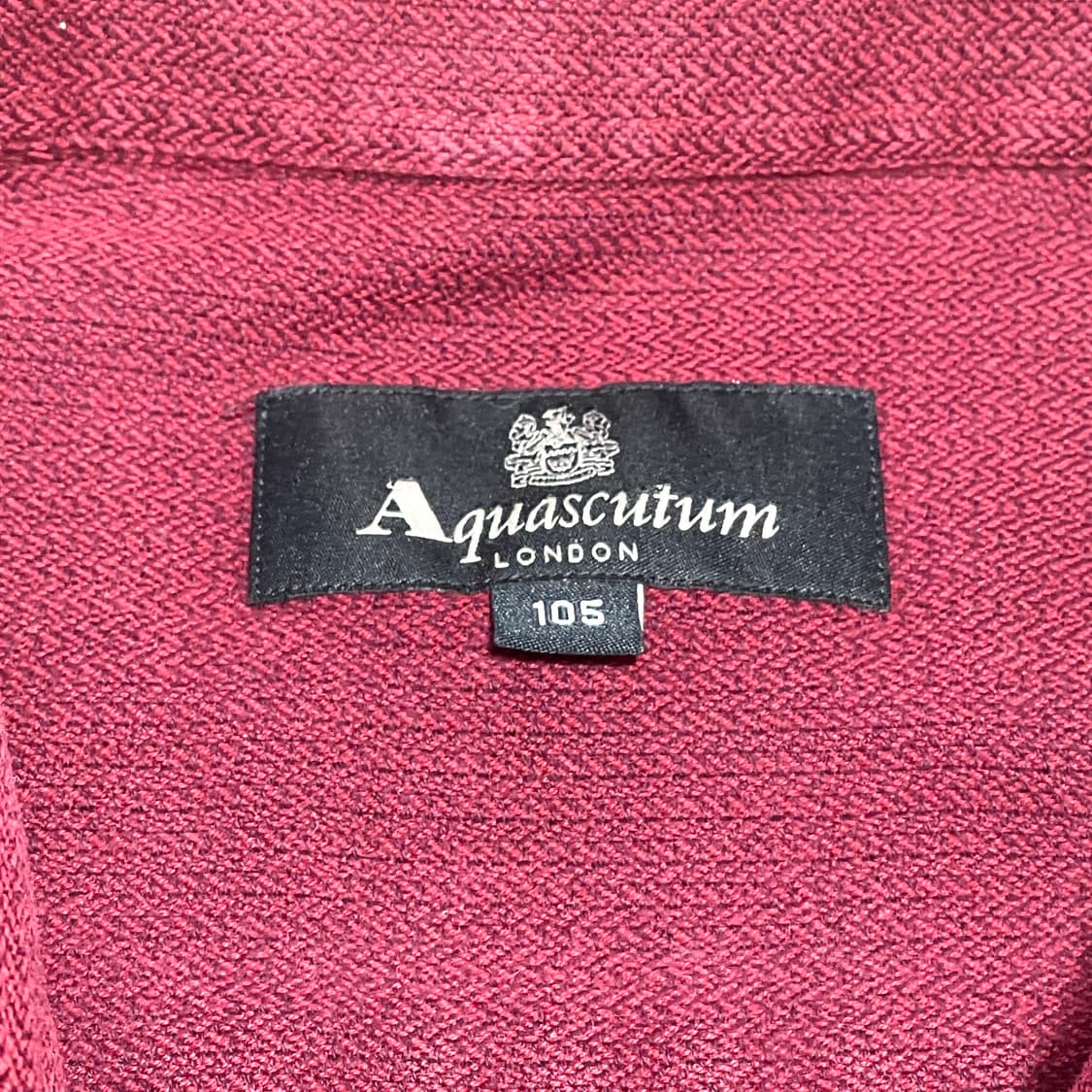 아쿠아스큐텀 버건디 면 셔츠 남방 남성105 상품이미지4