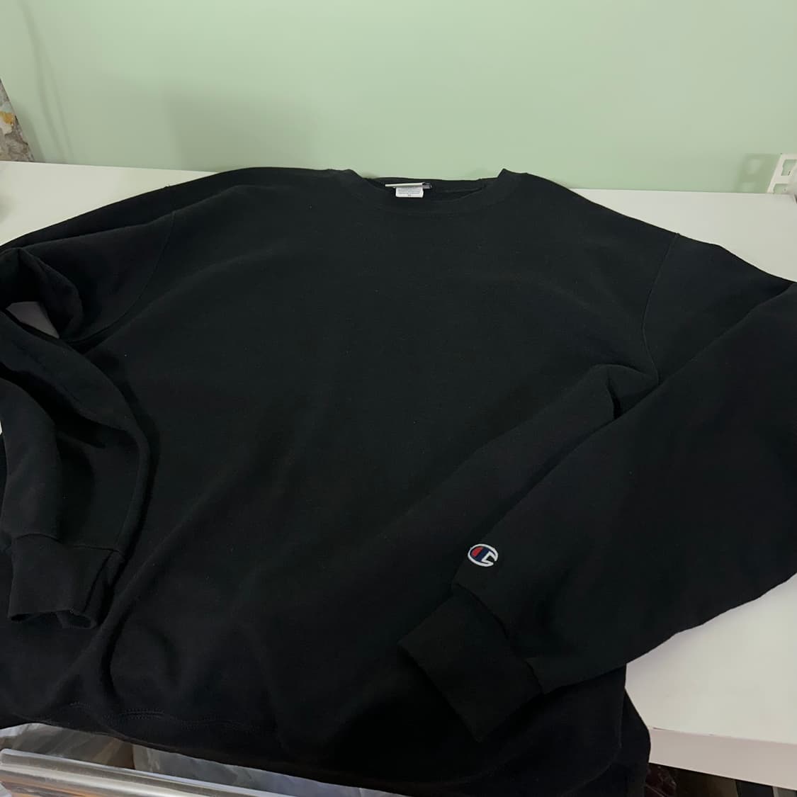 XL 챔피온 USA 루즈오버핏 블랙 스웻맨투맨  상품이미지3