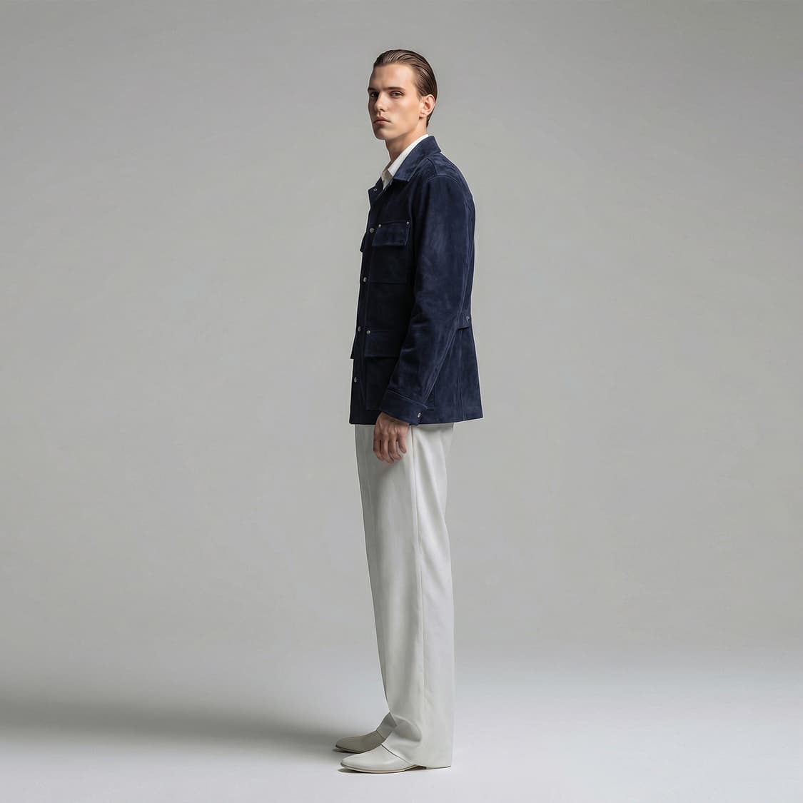 LAMSRINO 스웨이드 야상 자켓 상품이미지3