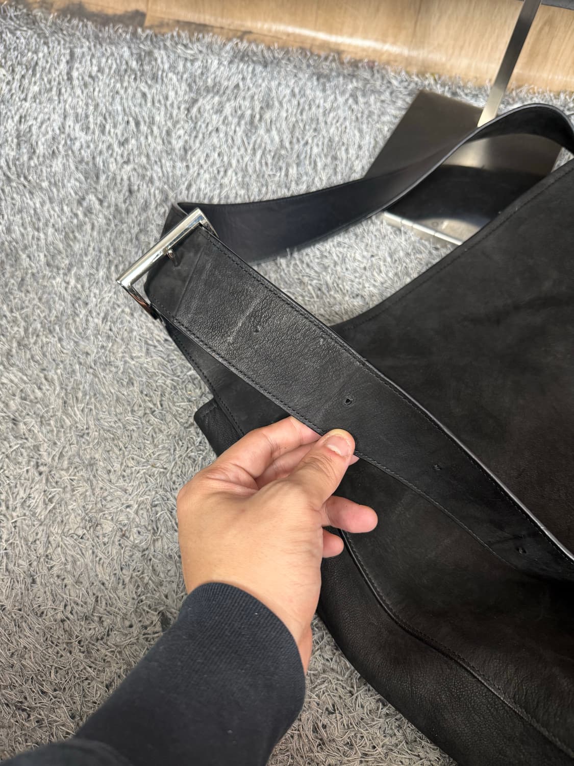 The barnet 더바넷 버킷 누벅 토트백/블랙 상품이미지8