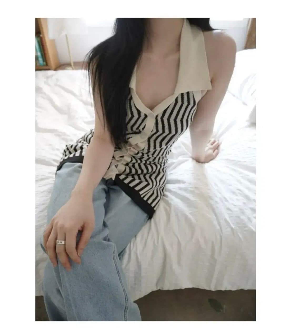 디에이디 홀터넥 줄무늬 원피스 상품이미지1