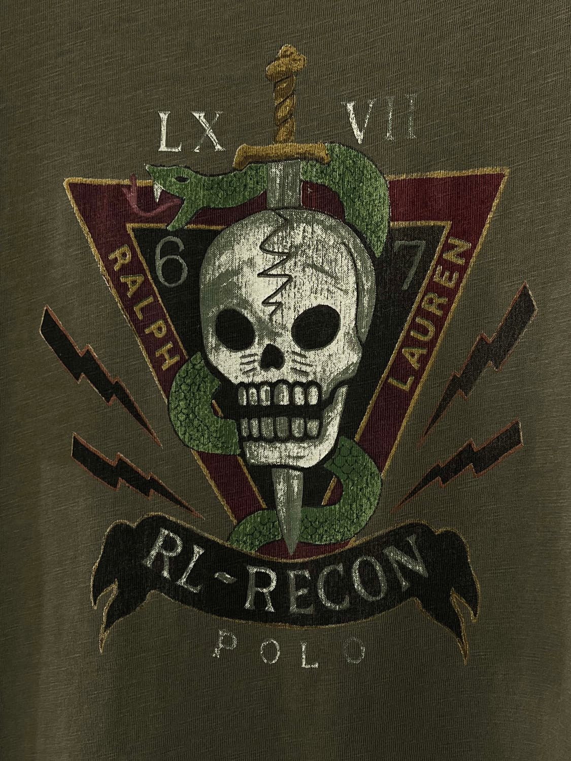 폴로 랄프로렌 RL-RECON 밀리터리 특수부대 페이딩 슬라브 반팔티 상품이미지4
