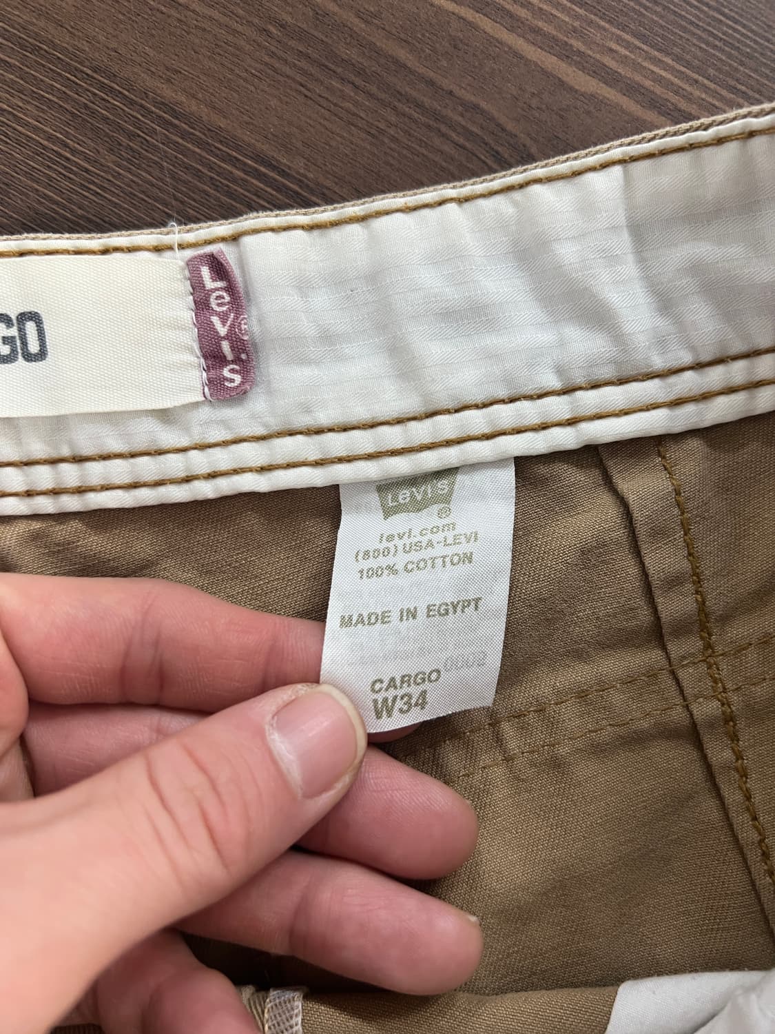 00s Levis 리바이스 카고 베이지 하프 팬츠 상품이미지8