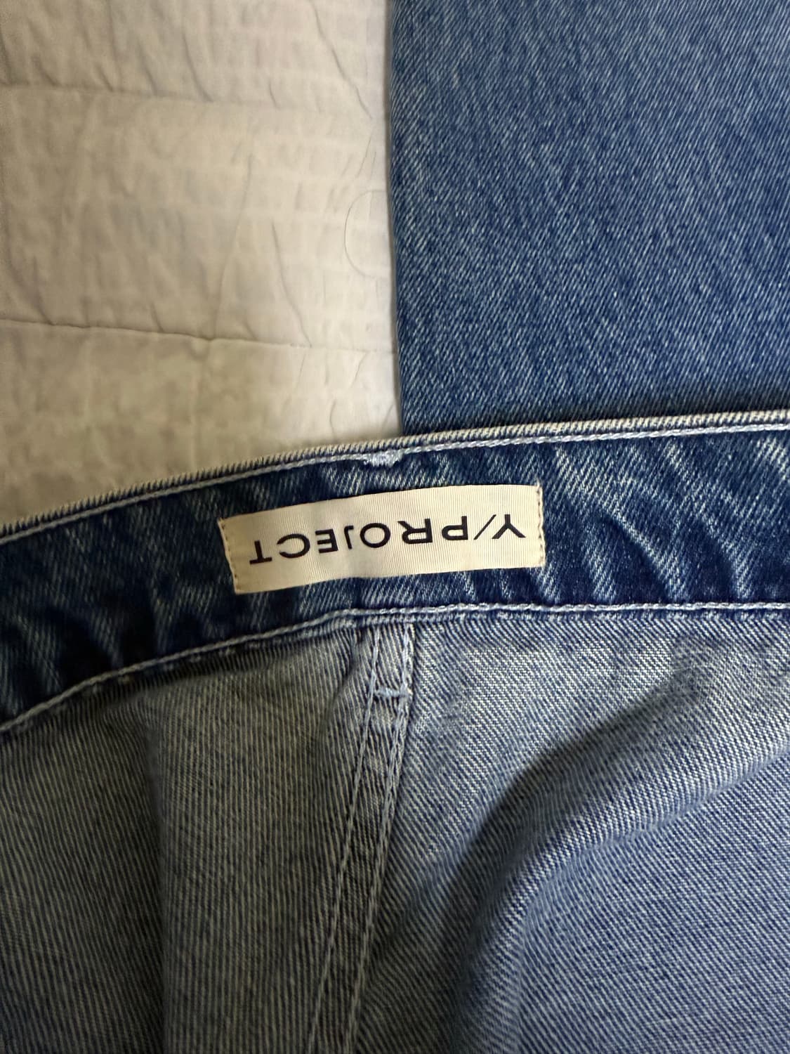 [31] Y/project 에버그린 비대칭 데님 아이스블루 상품이미지3